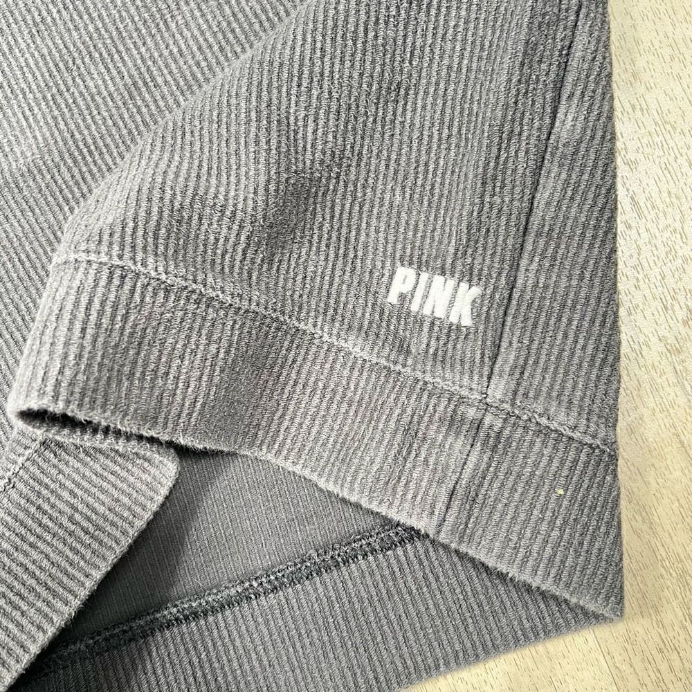 Victoria's Secret PINK Washed Campus Ribbed Crewneck Long Sleeve Pullover XS - Picture 11 of 13